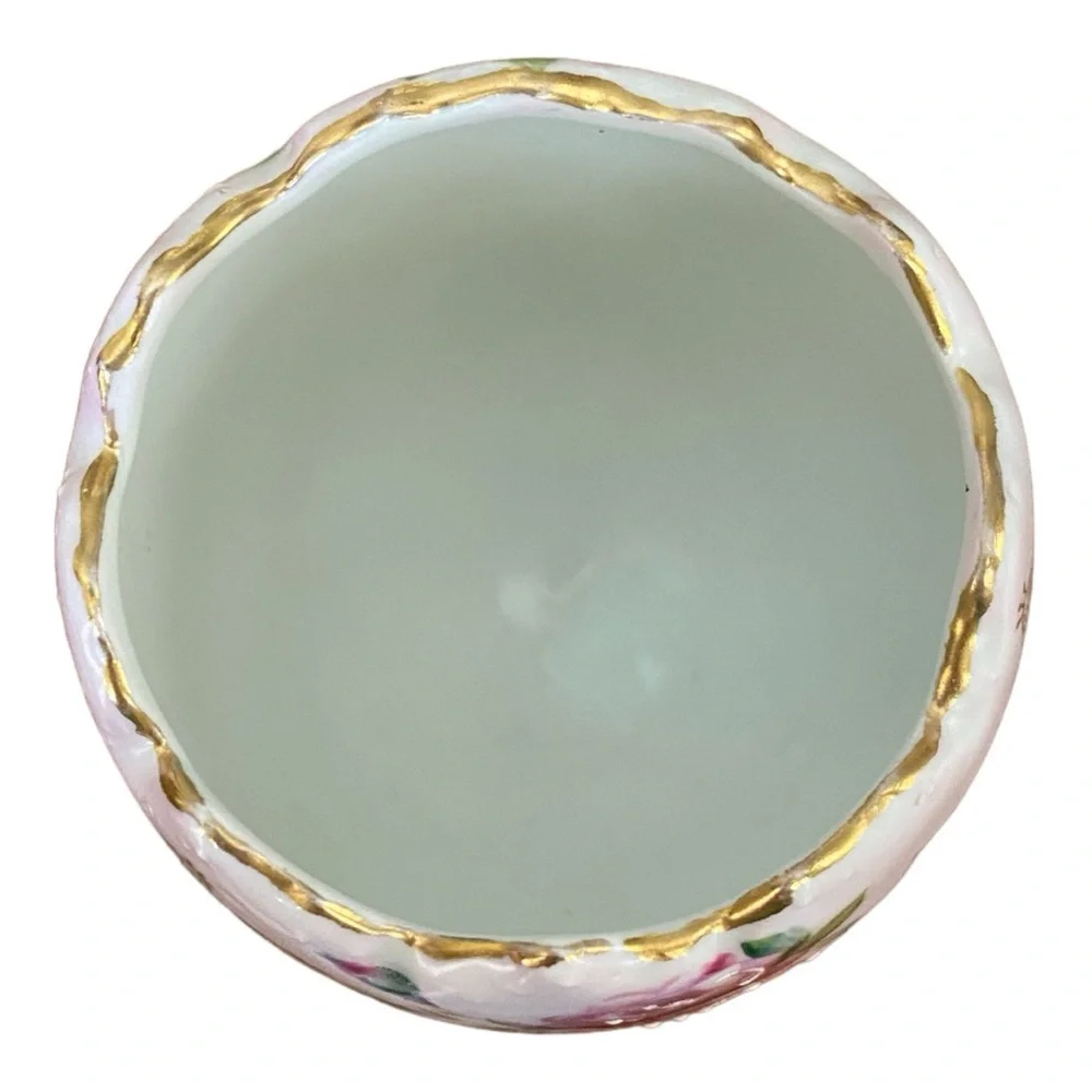 Beautiful vintage footed cracked egg vase - Picture 7 of 8